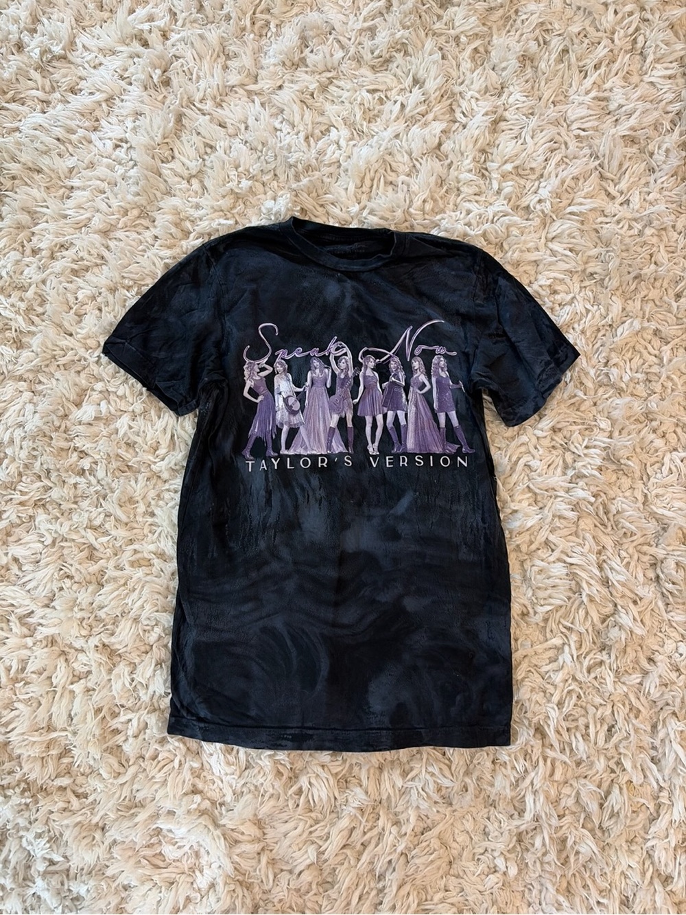 Taylor Swift Black Tee with Purple Graphic